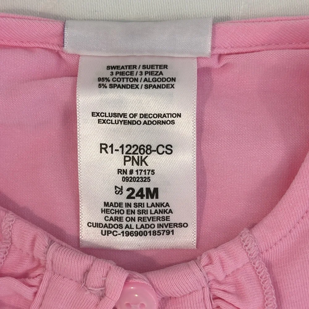 Iris & Ivy Stripe Sleeveless Dress & Cardigan Sweater Set. 24 months. - Picture 10 of 11